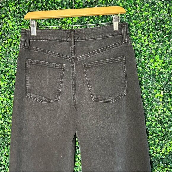 NWT Express Off Black Mid Rise Tapered Relaxed Denim Jeans Size 4R - Picture 8 of 8
